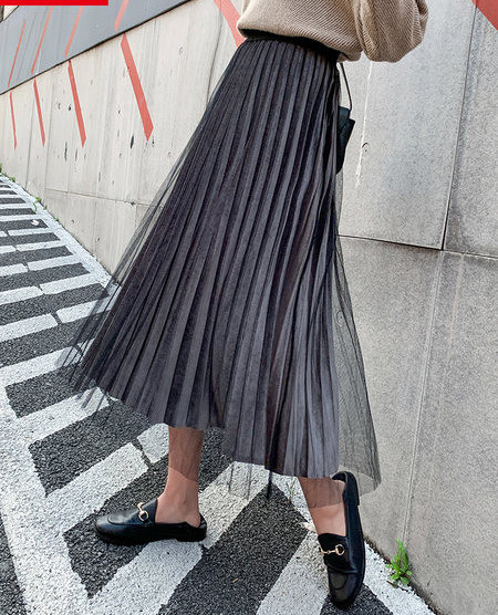 Дамска плисирана пола за бременни