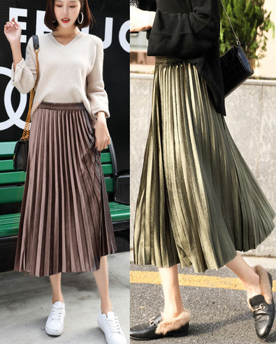 Women`s long maternity skirt in four colors