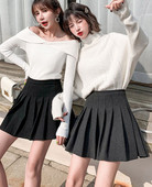 Къса плисирана дамска пола за бременни