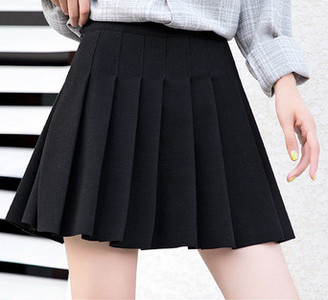 Къса плисирана дамска пола за бременни