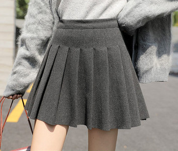 Къса плисирана дамска пола за бременни