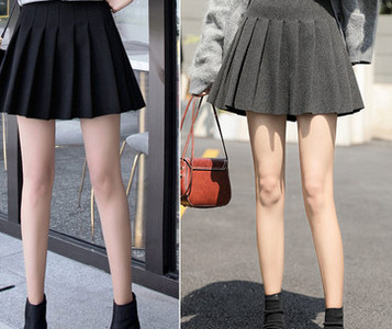 Къса плисирана дамска пола за бременни