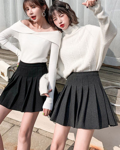 Къса плисирана дамска пола за бременни 