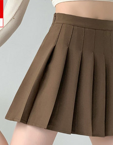 Плисирана дамска пола в три цвята за бременни