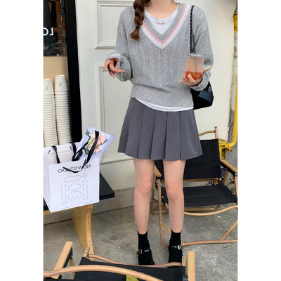 Дамска плисирана къса пола за бременни