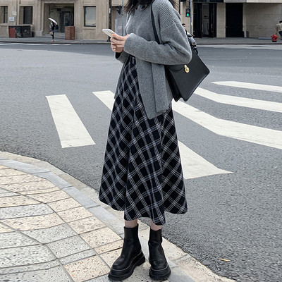 Разкроена пола с висока талия за бременни