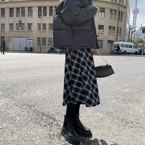 Разкроена пола с висока талия за бременни