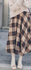 Дамска карирана пола за бременни