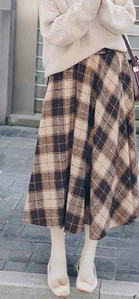 Дамска карирана пола за бременни