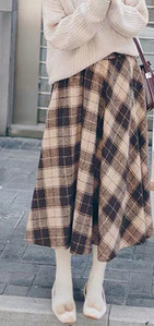 Дамска карирана пола за бременни