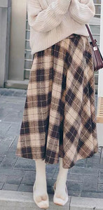 Дамска карирана пола за бременни