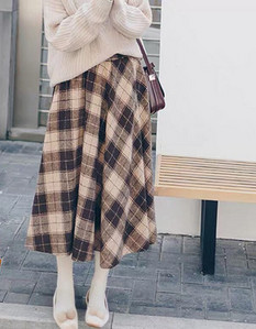 Дамска карирана пола за бременни