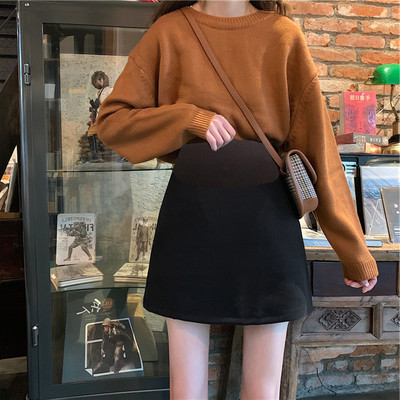 Ежедневна поларена пола за бременни с висока талия