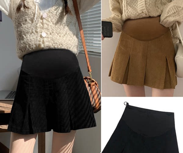 Дамска модерна къса - пола за бременни 