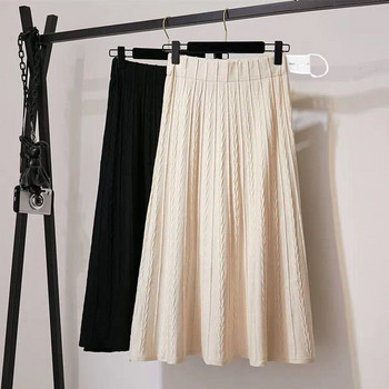 Дамска плисирана пола за бременни два цвята 