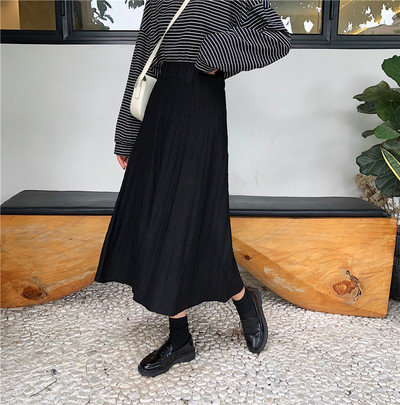 Дамска плисирана пола за бременни два цвята