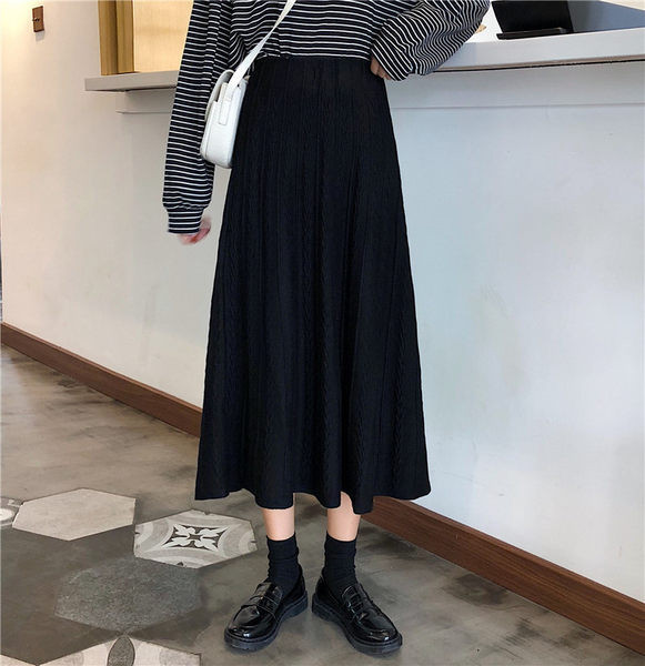 Дамска плисирана пола за бременни два цвята 