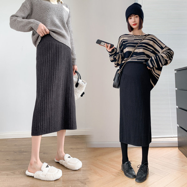 Дамска ежедневна пола с широк колан 