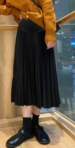 Дамска модерна плисирана пола с висока талия за бременни