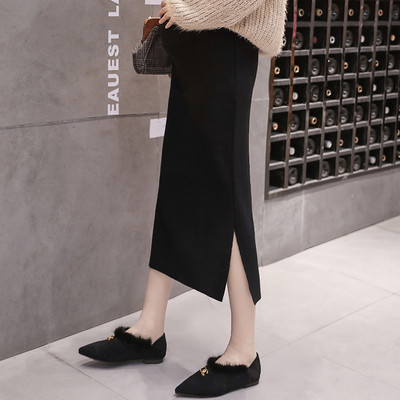 Дамска пола за бременни с цепка