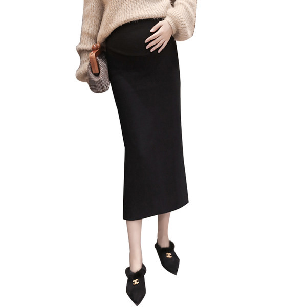 Дамска пола за бременни с цепка 