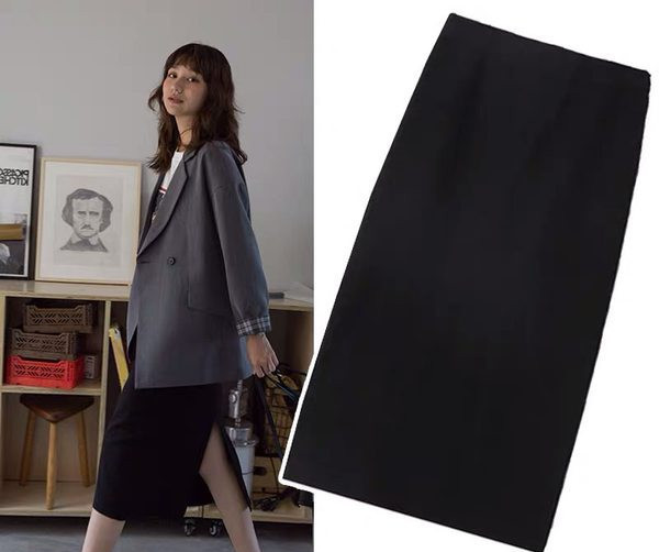 Модерна дамска пола с цепка -подходяща за бременни