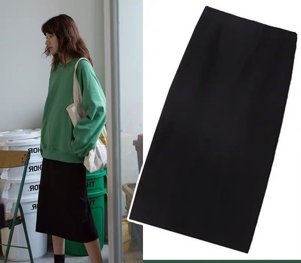 Модерна дамска пола с цепка -подходяща за бременни