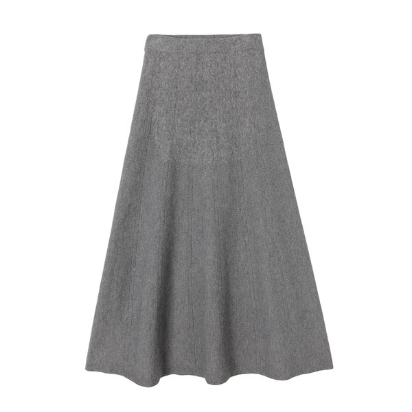 Широка дамска пола за бременни със средна дължина