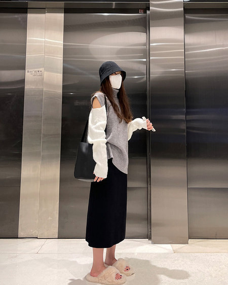 Ежедневна дамска пола с висока талия за бременни