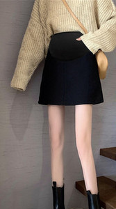 Дамска ежедневна пола за бременни с висока талия