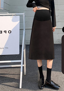 Ежедневна дамска пола с висока талия за бременни