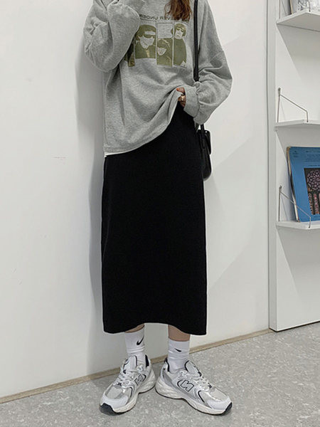 Ежедневна дамска пола с висока талия за бременни