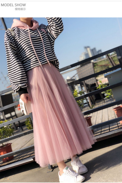 Ежедневна дамска пола за бременни с висока талия