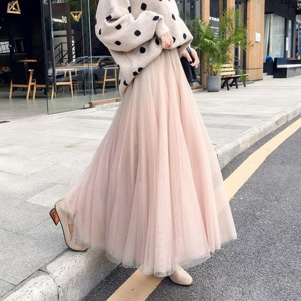 Ежедневна дамска пола за бременни с висока талия