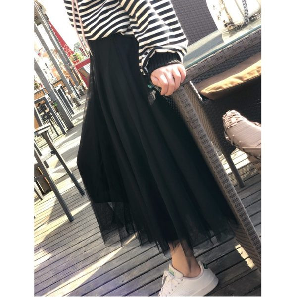 Ежедневна дамска пола за бременни с висока талия