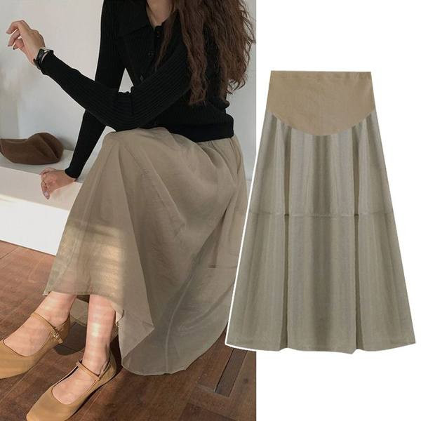 Дамска дълга пола за бременни 