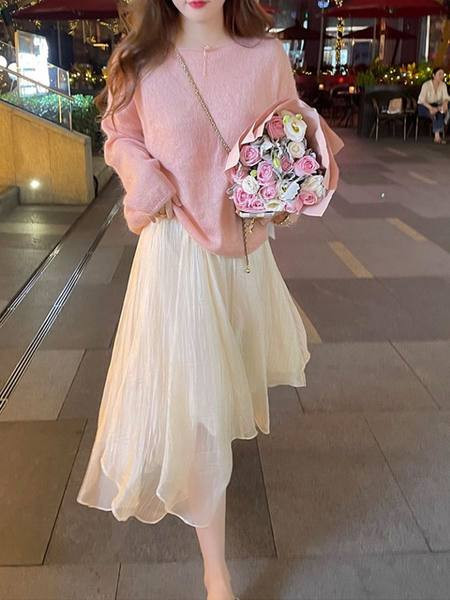 Дамска асиметрична пола с висока талия за бременни