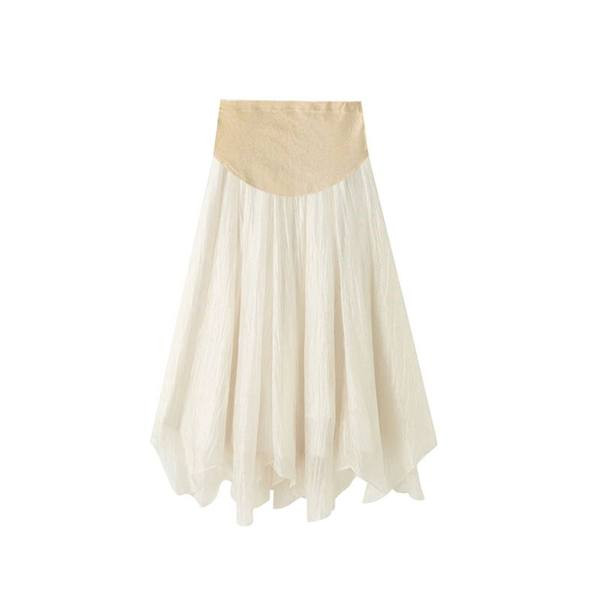 Дамска асиметрична пола с висока талия за бременни