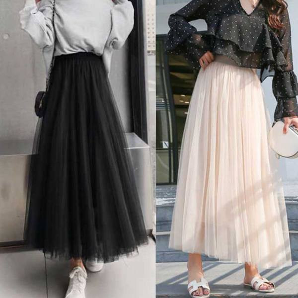 Ежедневна пола за бременни със средна дължина