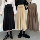 Нов модел плисирана пола за бременни с висока талия