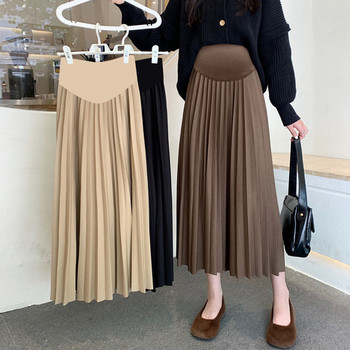 Нов модел плисирана пола за бременни с висока талия