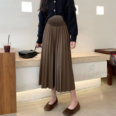 Нов модел плисирана пола за бременни с висока талия