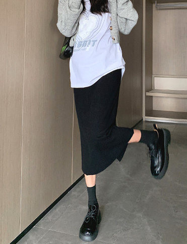 Дамска пола за -  бременни с цепка