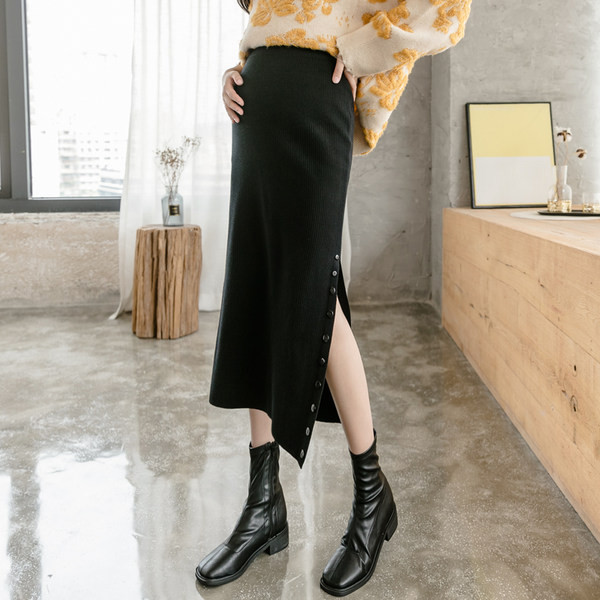 Дамска пола за бременни с копчета 