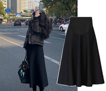 Черна дамска пола за бременни