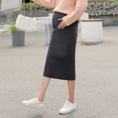 Дамска пола с цепка за бременни