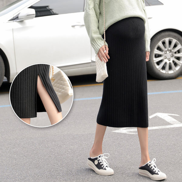 Дамска пола с цепка за бременни 