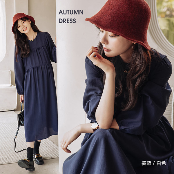 Широк модел дамска рокля с овално деколте за бременни