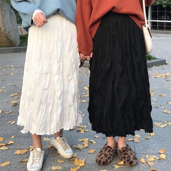 Γυναικεία πλισέ φούστα σε δύο χρώματα