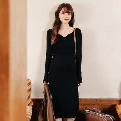 Ежедневна дамска рокля за бременни със средна дължина